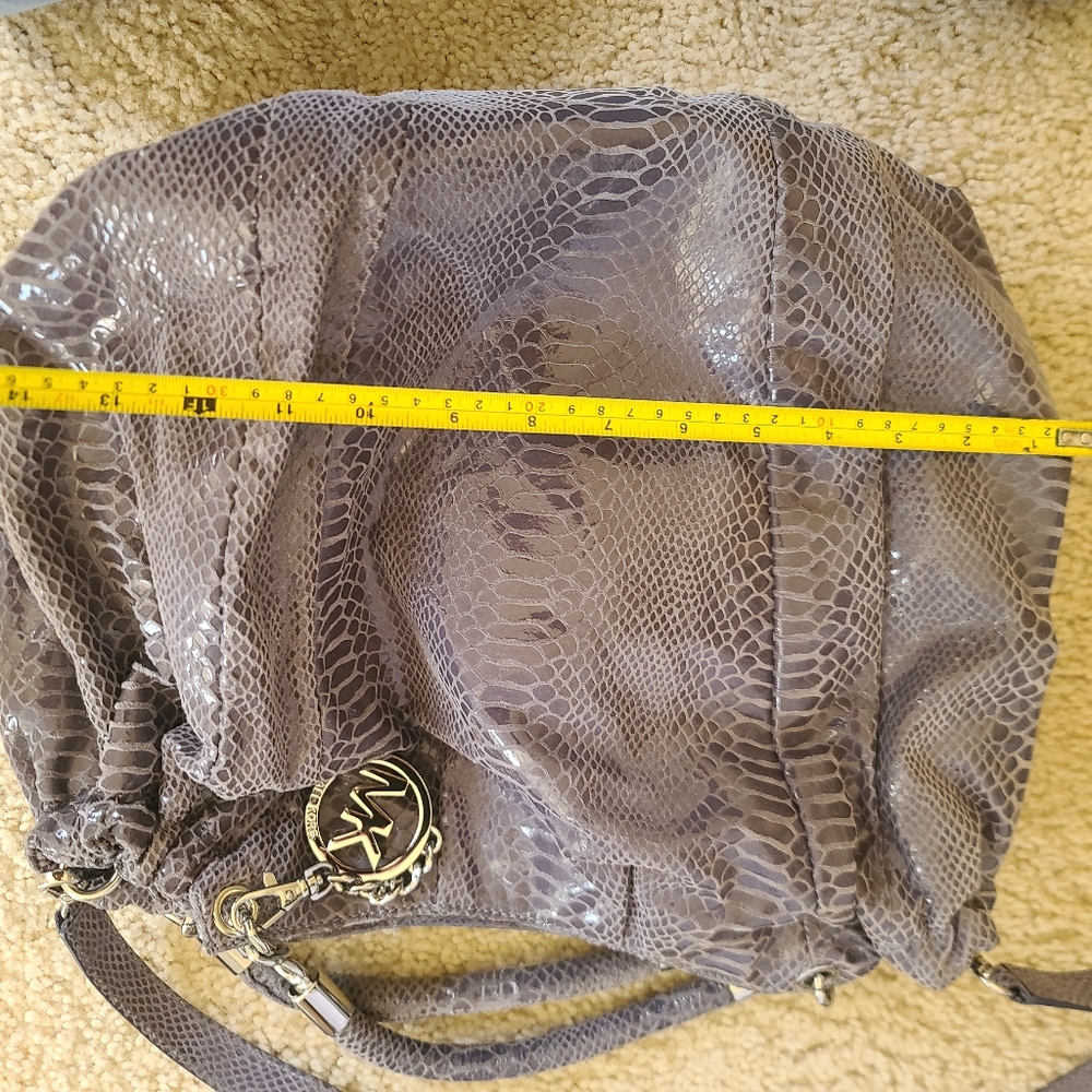 Michael Kors Gray Snake Print Women's Hobo Bag - Picture 5 of 14